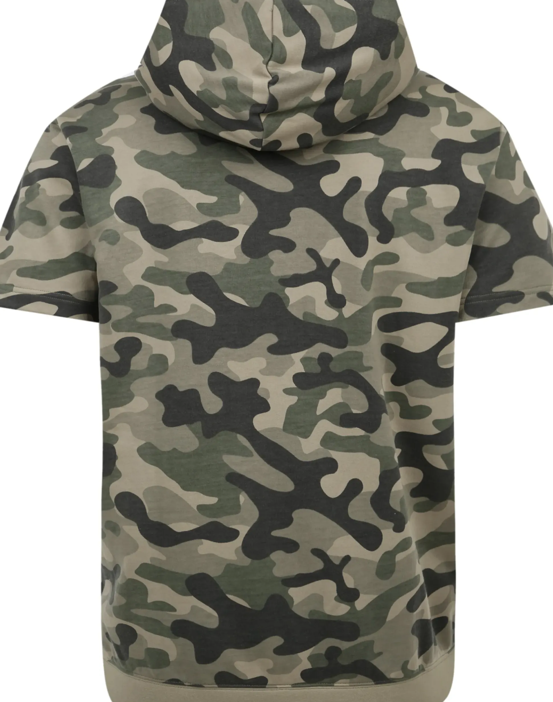 Bigdude Short Sleeve Camo Hoody Khaki