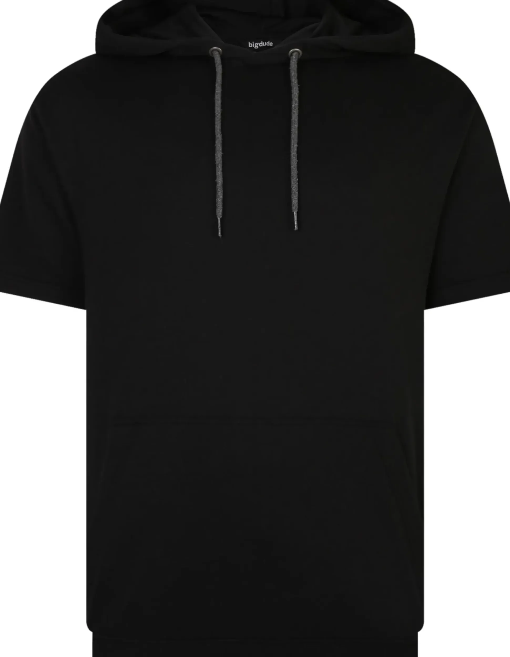 Bigdude Short Sleeve Hoody Black Tall