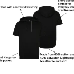 Bigdude Short Sleeve Hoody Black Tall