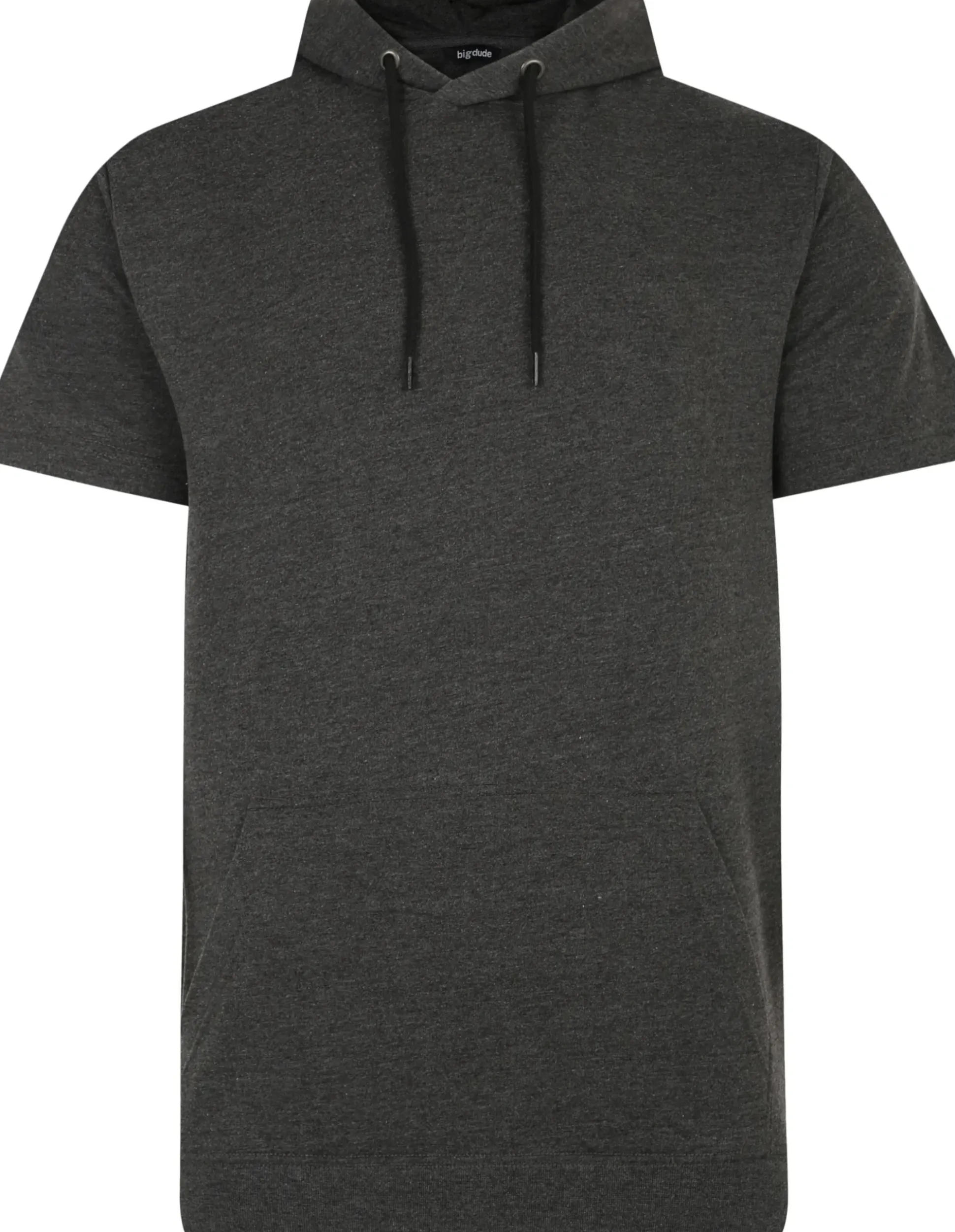 Bigdude Short Sleeve Hoody Charcoal Tall