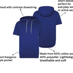 Bigdude Short Sleeve Hoody Cobalt Blue Tall