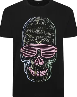 Bigdude Skull Print T-Shirt Black Tall