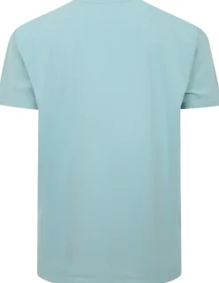 Bigdude Slogan Embroidered T-Shirt Washed Turquoise