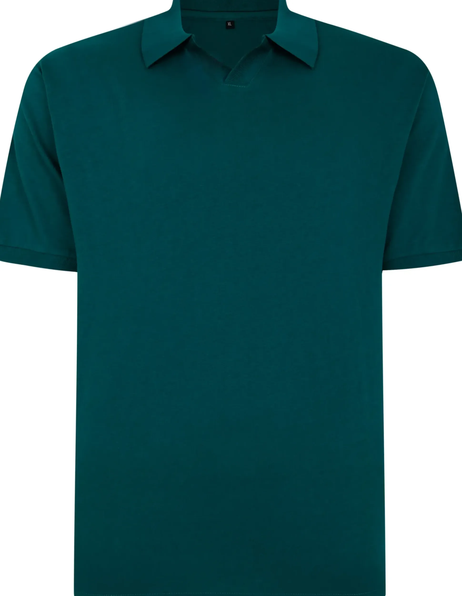 Bigdude Soft Jersey Cuban Collar Polo Shirt Green Tall