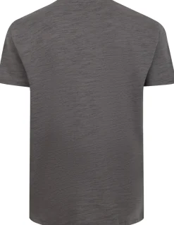Bigdude Space Dye Bronx Print T-Shirt Charcoal Tall