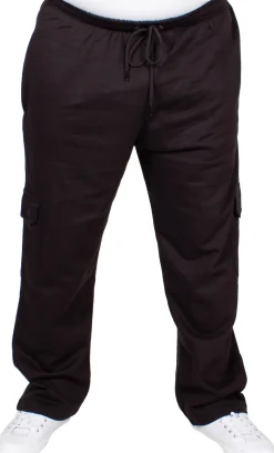 Bigdude Straight Leg Cargo Joggers Black