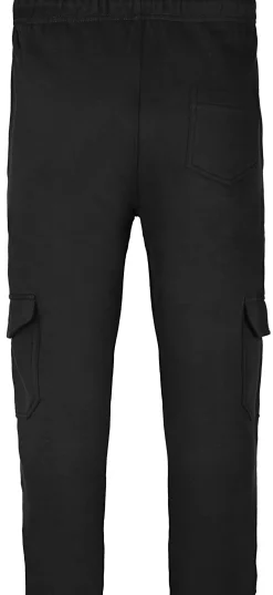 Bigdude Straight Leg Cargo Joggers Black