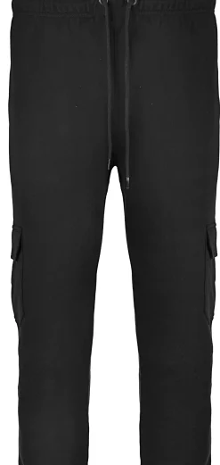 Bigdude Straight Leg Cargo Joggers Black
