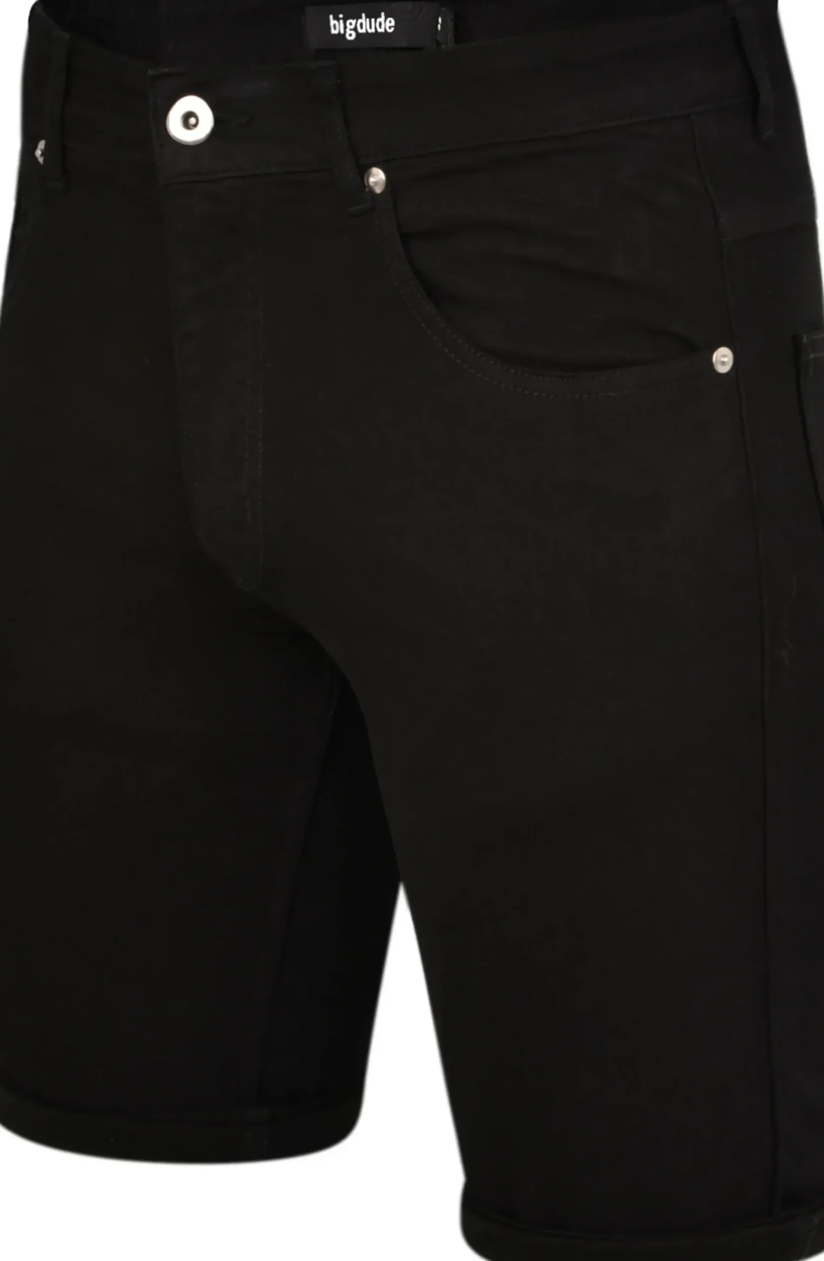 Bigdude Stretch Denim Shorts Black