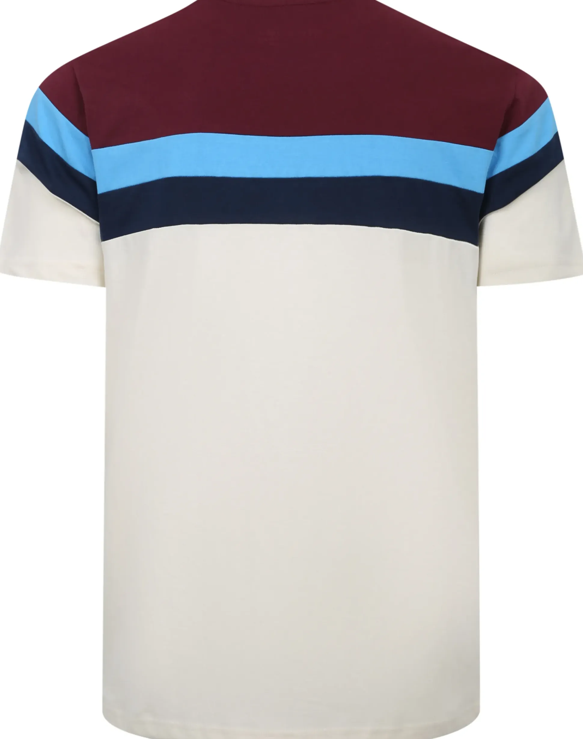 Bigdude Striped Colour Block T-Shirt Burgundy