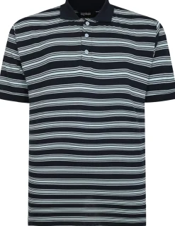 Bigdude Striped Jersey Polo Navy Tall