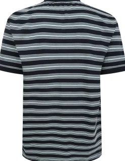 Bigdude Striped Jersey Polo Navy Tall