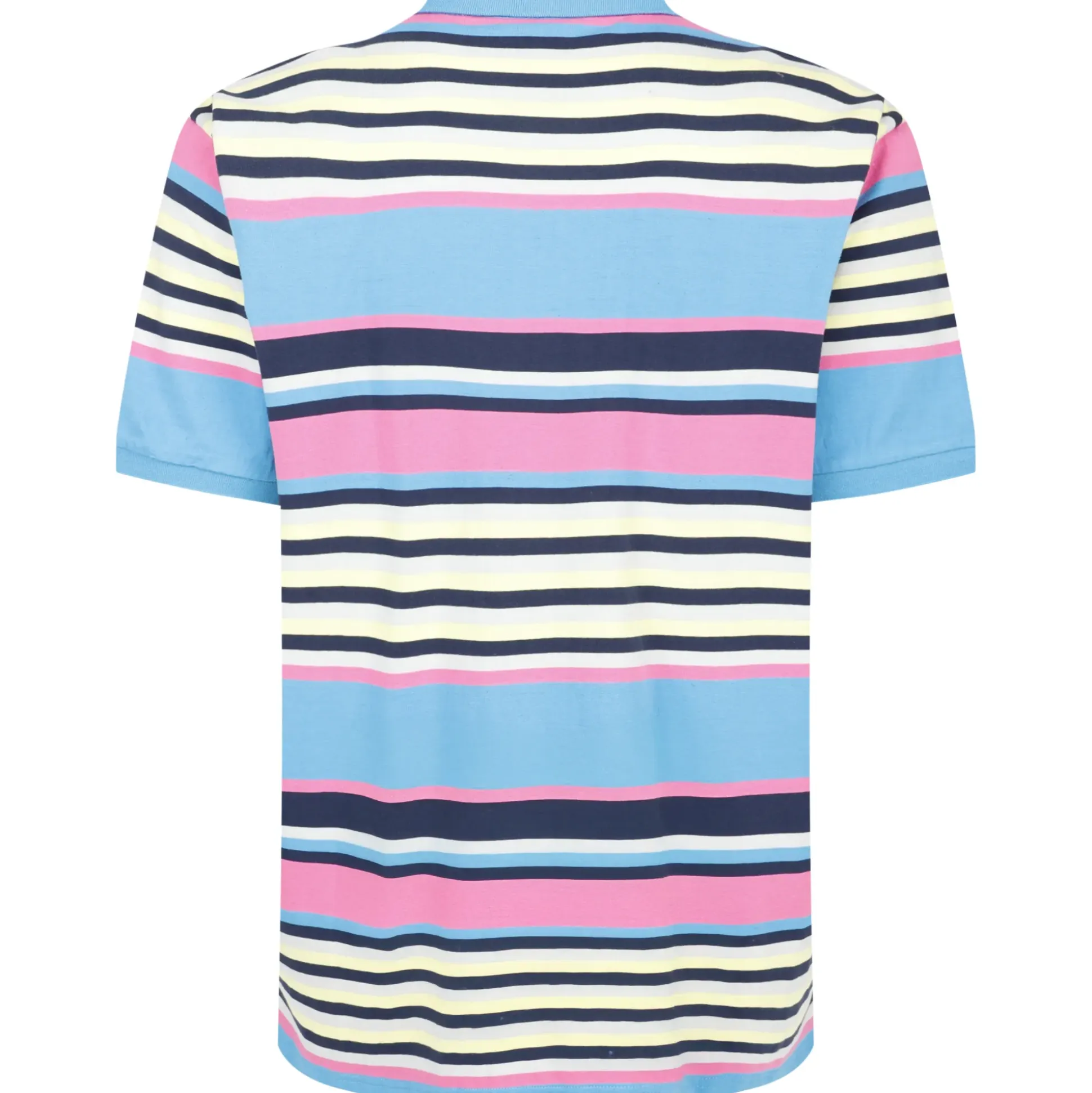 Bigdude Summer Stripe Polo Bright Blue