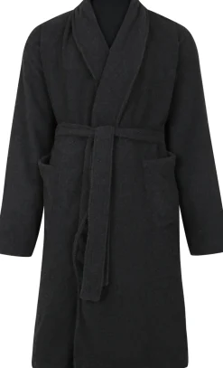 Bigdude Terry Towelling Dressing Gown Charcoal