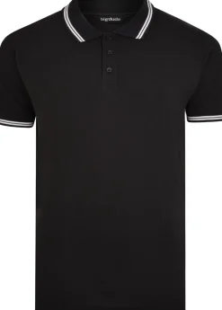 Bigdude Tipped Polo Shirt Black
