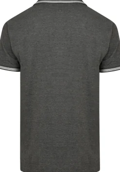 Bigdude Tipped Polo Shirt Charcoal