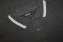 Bigdude Tipped Polo Shirt Charcoal