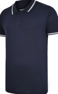 Bigdude Tipped Polo Shirt Navy