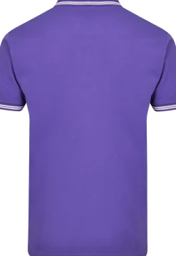 Bigdude Tipped Polo Shirt Purple