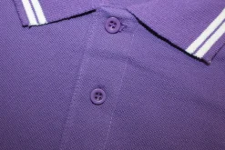 Bigdude Tipped Polo Shirt Purple
