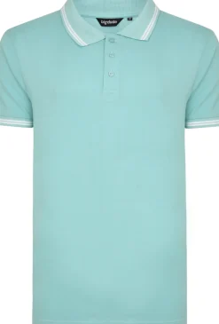 Bigdude Tipped Polo Shirt Turquoise