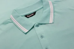 Bigdude Tipped Polo Shirt Turquoise