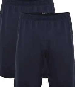 Bigdude Twin Pack Classic Pyjama Shorts Black