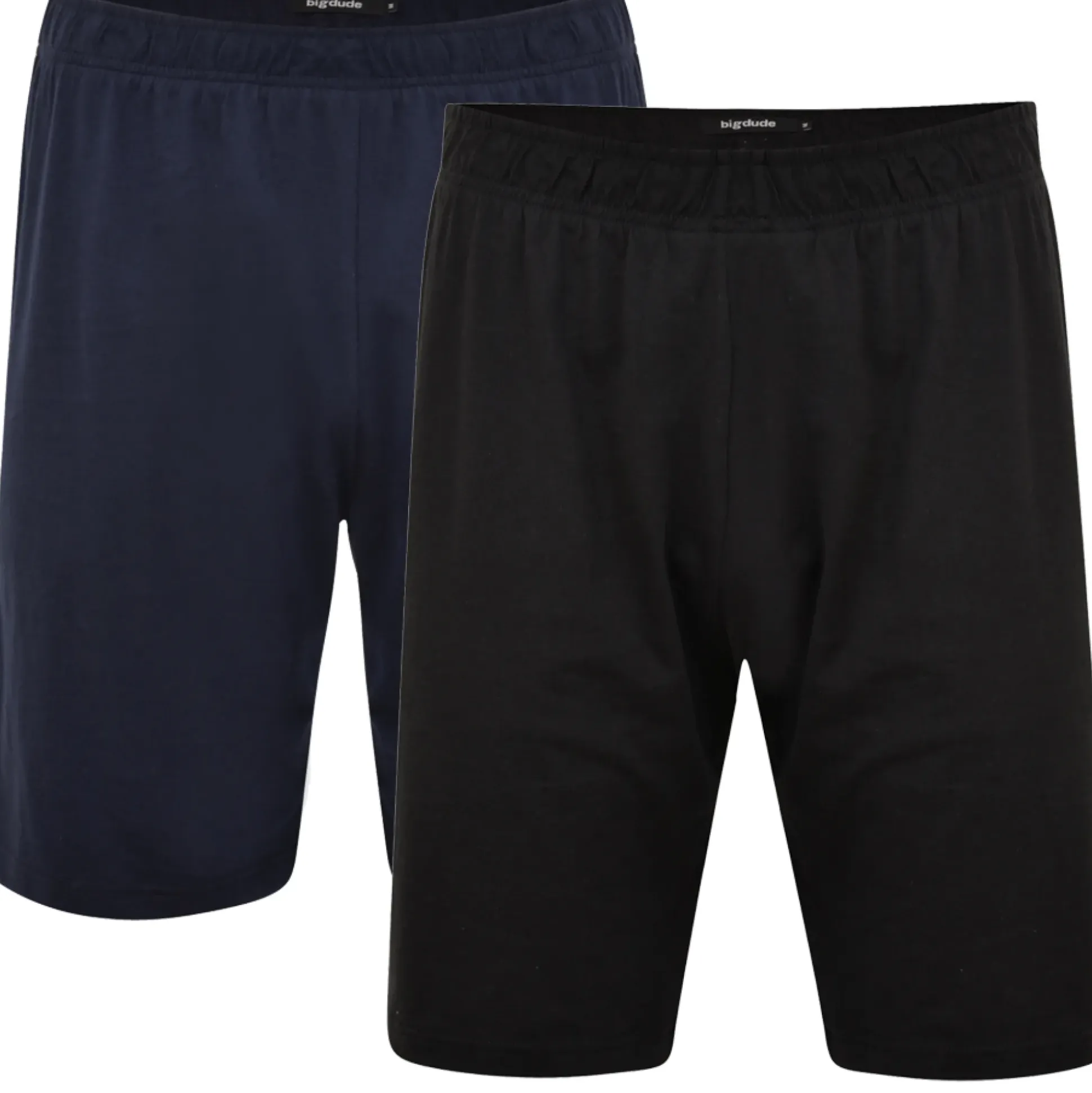 Bigdude Twin Pack Classic Pyjama Shorts Navy