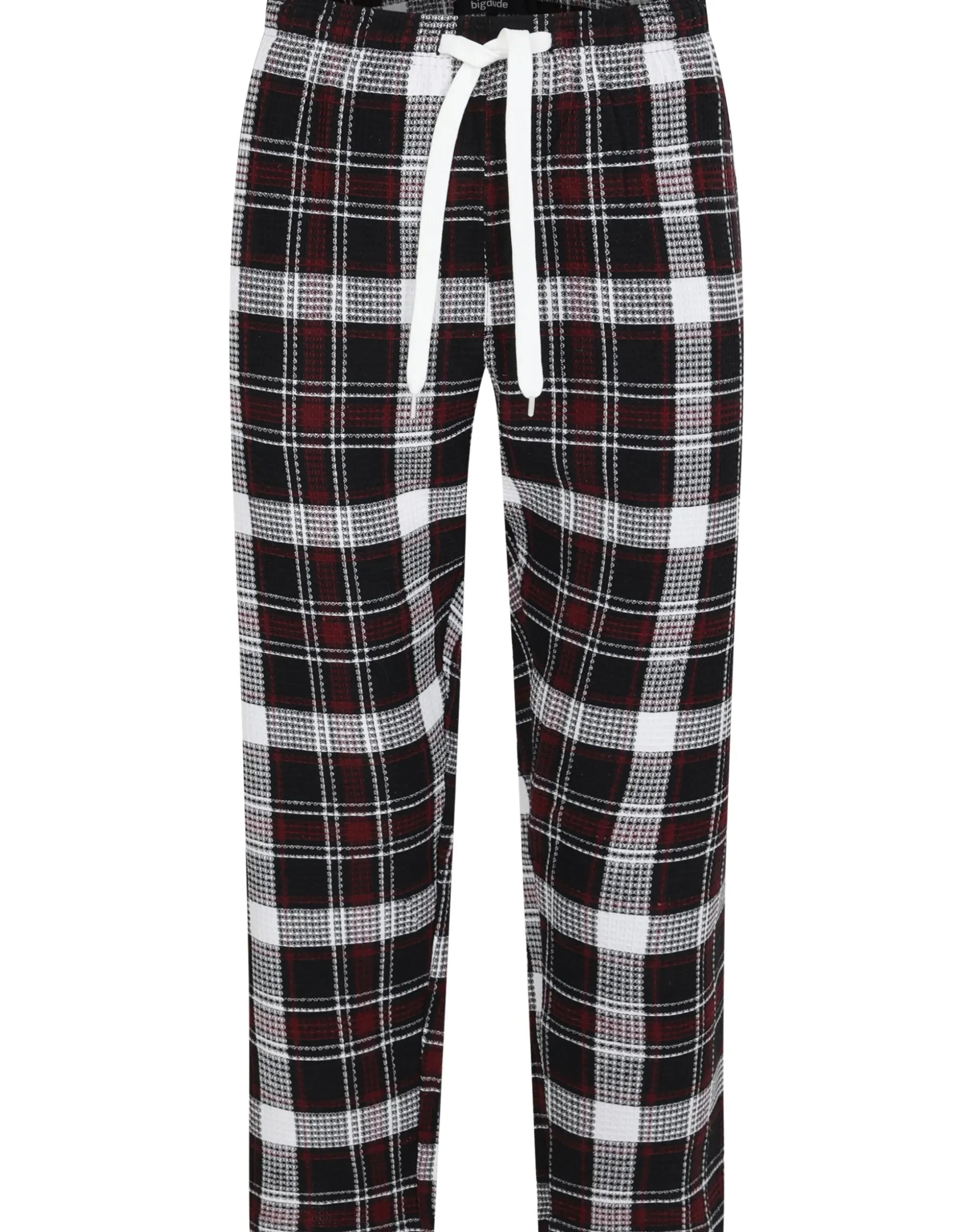 Bigdude Twin Pack Waffle PJ Pants Burgundy/Navy