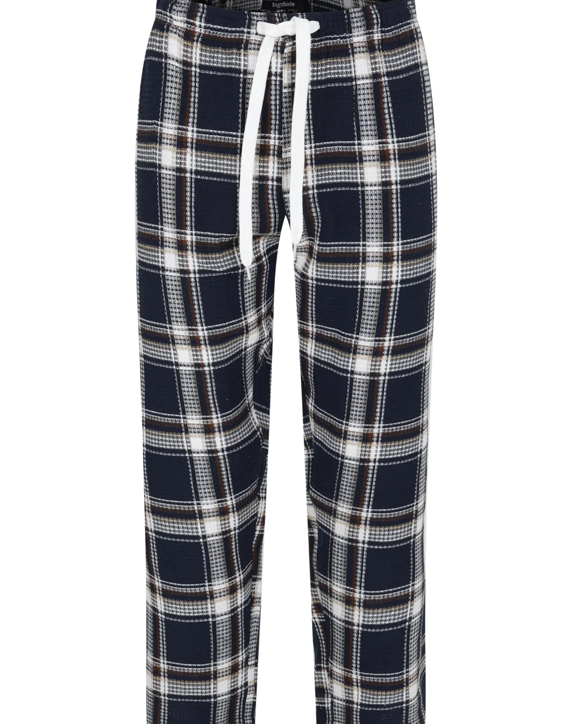 Bigdude Twin Pack Waffle PJ Pants Burgundy/Navy