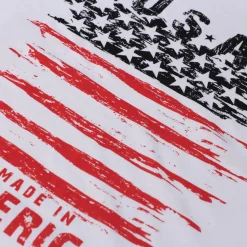 Bigdude USA Print T-Shirt White Tall