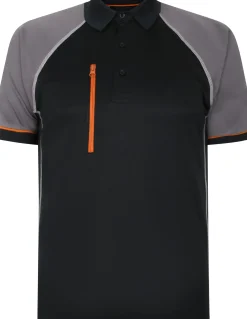 Bigdude Workwear Polo Shirt Black/Charcoal