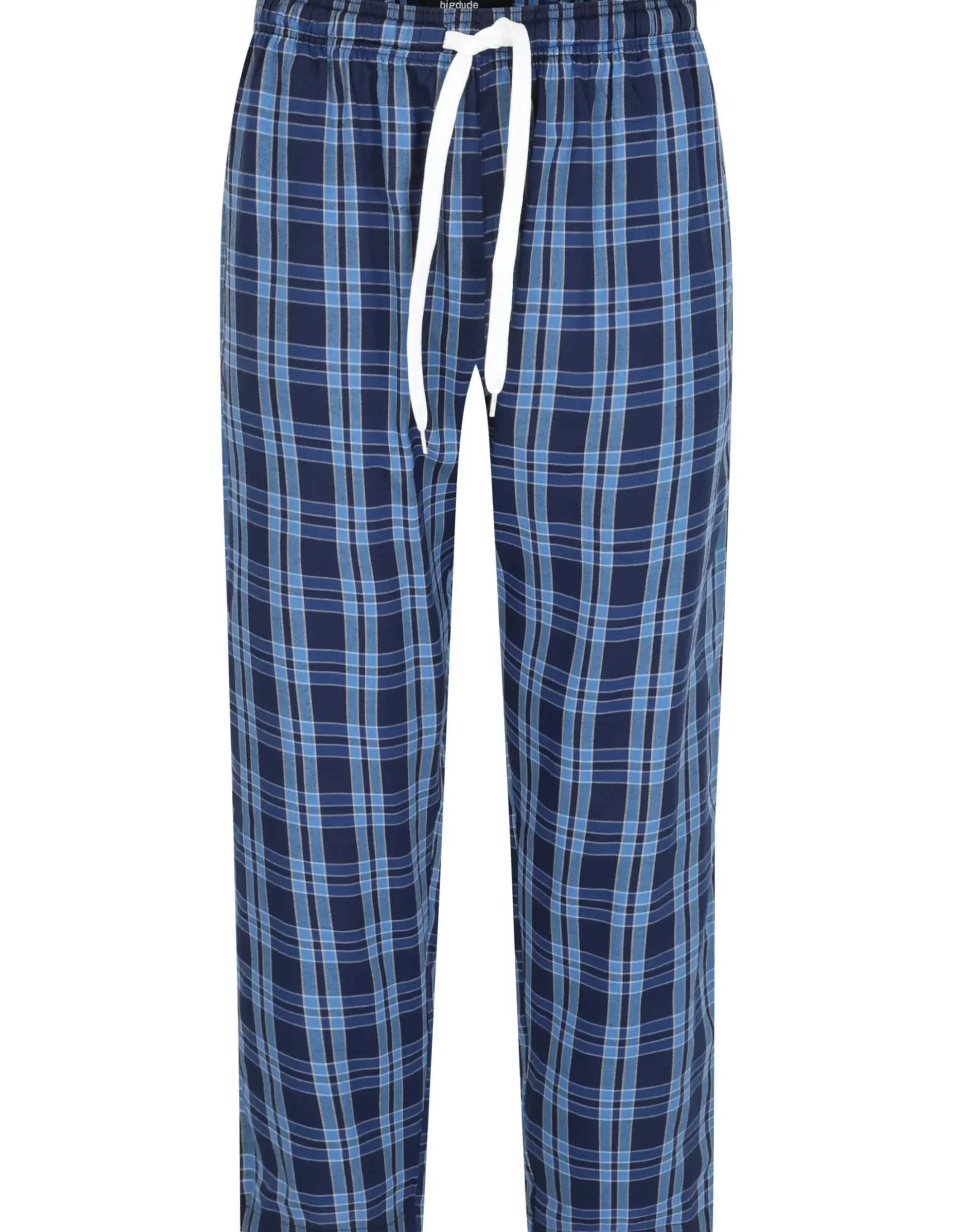 Bigdude Woven Checked PJ Set Long Navy/Blue