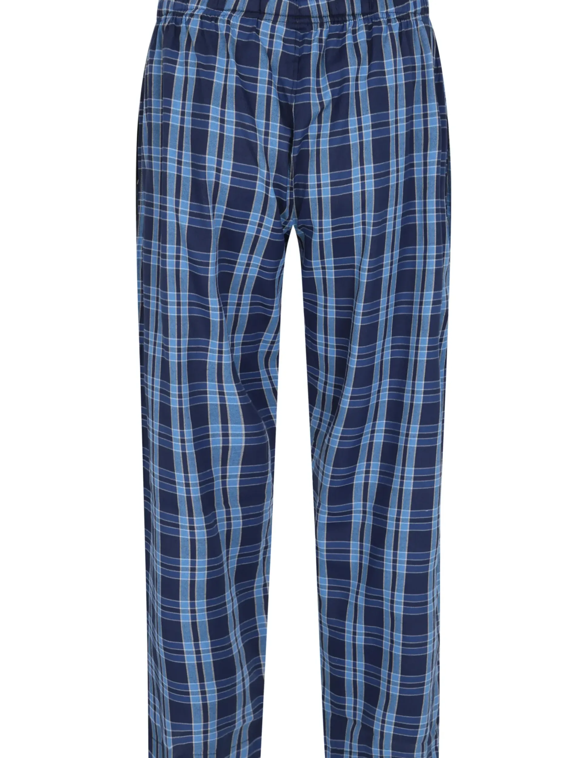 Bigdude Woven Checked PJ Set Long Navy/Blue